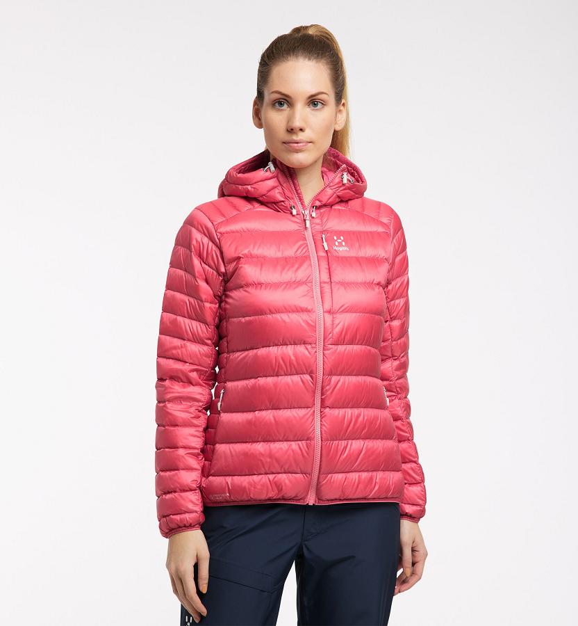 Haglöfs Womens Roc Down Jacket Pink New Zealand 76894RHFQ